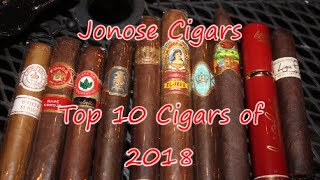 Jonose Top 10 Cigars of 2018