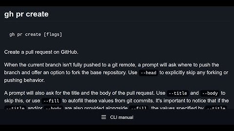 Create a pull requests on GitHub with gh pr create