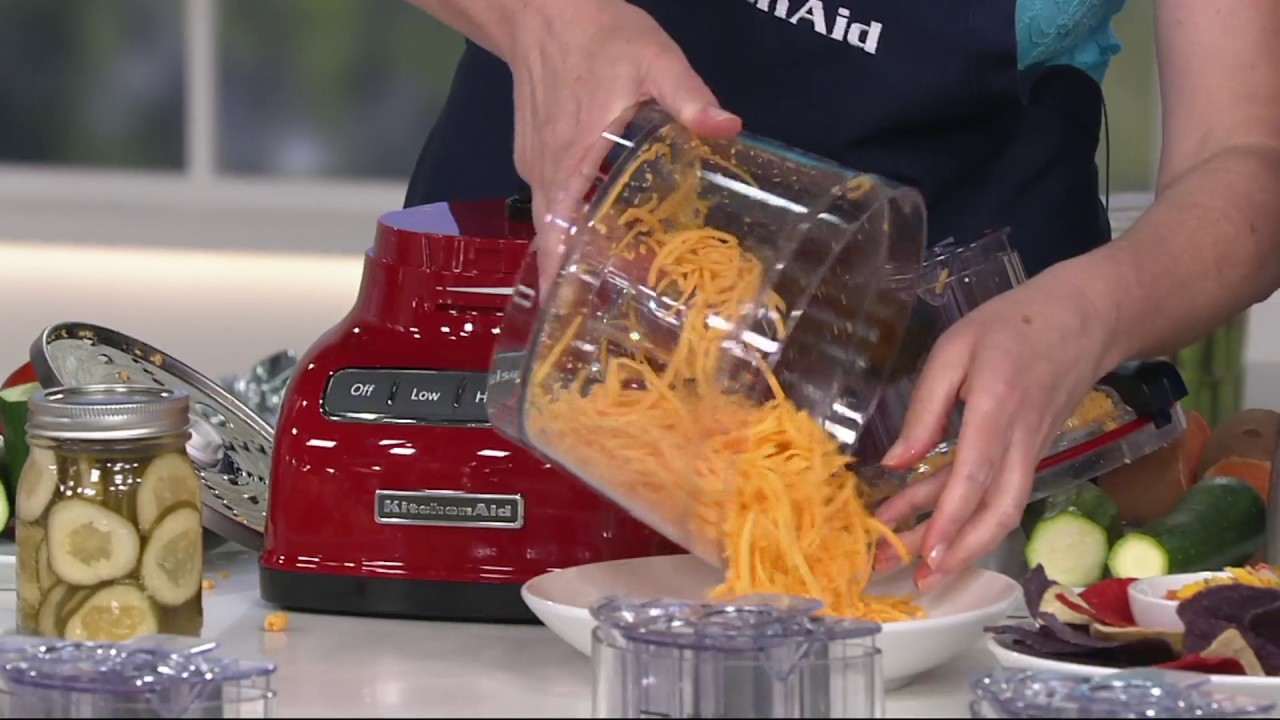 KitchenAid 9-cup ExactSlice Food Processor w/Julienne Disc on QVC - YouTube