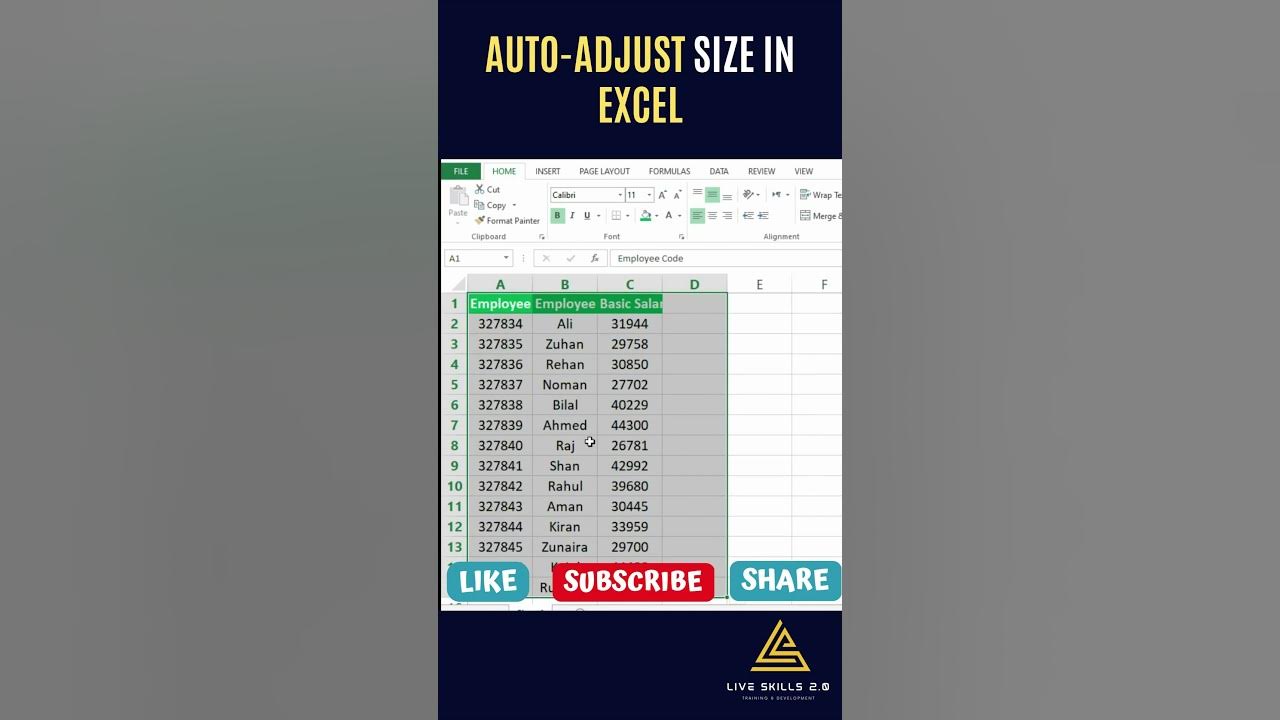 shorts-auto-adjust-in-excel-howto-ytshorts-2023shorts-youtube