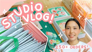 STUDIO VLOG ✿ may shop update &amp; packing 250+ ORDERS !!! 💌