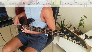 Coldplay - Hymn For The Weekend Bass Cover with TABS on screen