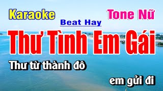 Karaoke Thư Tình Em Gái Tone Nữ [ BEAT HAY ] | Bạch Duy Sơn