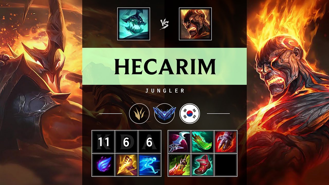 Hecarim Jungle vs Brand - KR Diamond Patch 25.17
