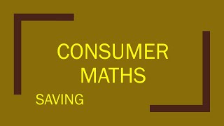 Consumer Maths (Saving) - Video #4 (Compound Interest Part 2 - Page 24)