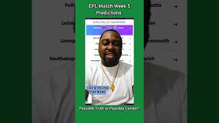 #EPL MWK5, What are your #predictions #Football #Shorts #ViralVideo #MatchDay #PremierLeague