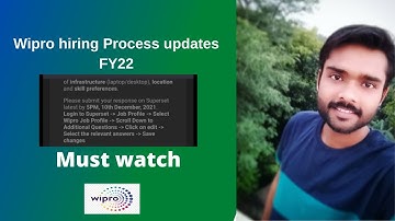 Wipro hiring Process updates FY22