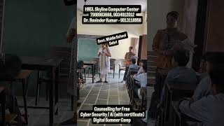 Govt School Sehri में Skyline द्वारा Counseling🚀FREE AI &amp; Cyber Security Courses🔥#Shorts#hkcl#hscit