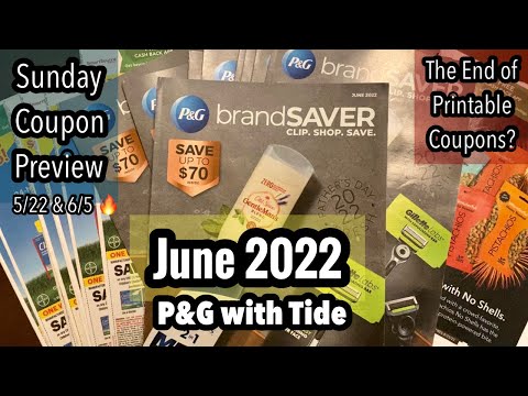 Sunday Coupon Preview | June 2022 P&G with Tide | 5/22 + 6/5 Hot Coupons | Where I Get Coupons?