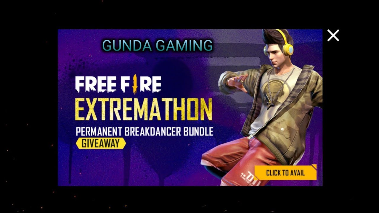 Permanent Breakdancer Bundle Giveaway | Free Fire Extremathon- Garena Free Fire (Fake)