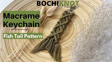 DIY: How to Create a Macrame Mermaid / Fish Tail Pattern Keychain (New Beginners)