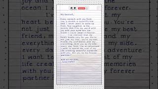 Download Lagu 💕 Attractive love letter writing|| #shorts #love #loveletter MP3