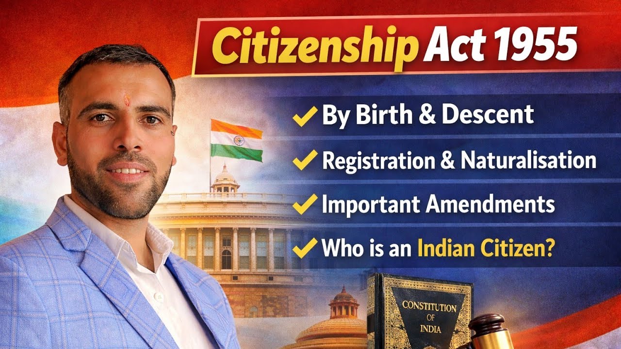 Citizenship Act 1955 Explained | Indian Citizenship Rules #sscghl #upsc ...
