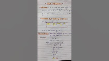 Differentiation by first principle