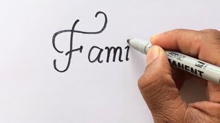 How to Write in Cursive Fancy “Family” How to Write in Cursive Fancy “Family”