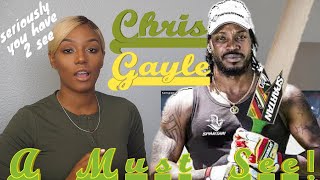 Clueless new American cricket Fan Reacts to Chris Gayle Cricket Try Highlights