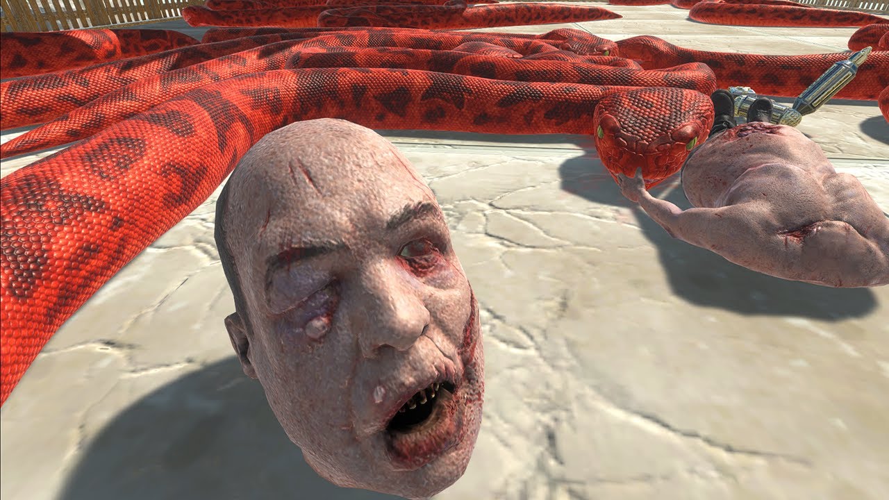 THE UNIT CROSSED THE GIANT SNAKE LAKE - Animal Revolt Battle Simulator ARBS