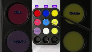 Create Eight Colors from 3 Primary ❤️💙💛 Colors and White 🤍#colormixing