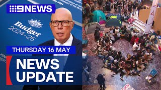Dutton’s alternative budget plan reply; ProPalestinian university sitin protest | 9 News Australia