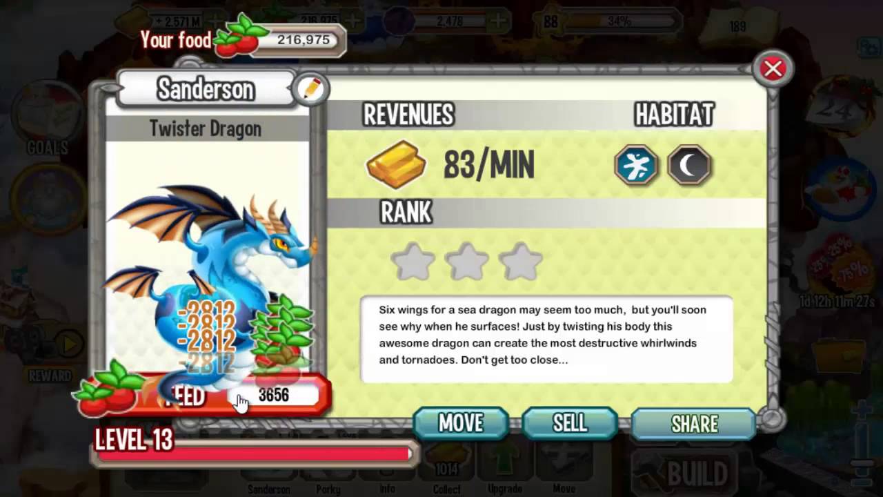 Twister Dragon In Dragon City Level UP Fast Review YouTube