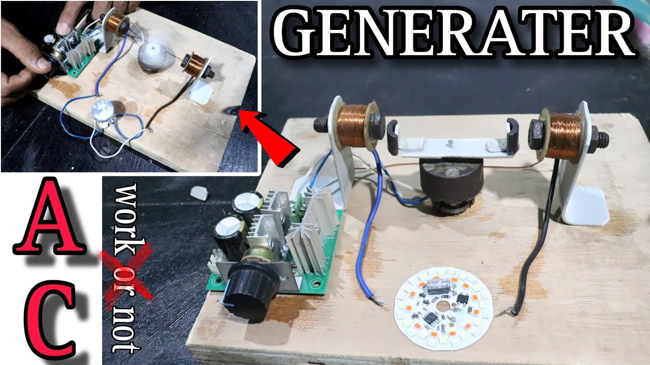 AC GENERATER WORK OR NOT . how to make ac generater.#youtube - YouTube