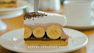 [ENG CC] Banana Chocolate Tart by 꿀키honeykki 68,850 views 1 year ago 10 minutes, 8 seconds