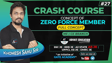 #27 | Zero Force Member | FULL CONCEPT | CRASH COURSE by Khomesh Sahu Sir | ME & CE | AE\JE