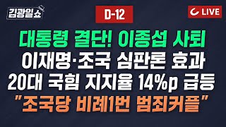 [🔴LIVE] 2시엔 김광일쇼 (24.3.29) - 이조 심판론 봇물 터진다. 20대 국힘 지지율 급등 | 민주 양문석 '사기 대출' 의혹 | "조국당 '비례 1번' 범죄 커플"