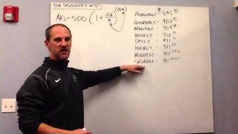 Finding "e" Continuous Growth