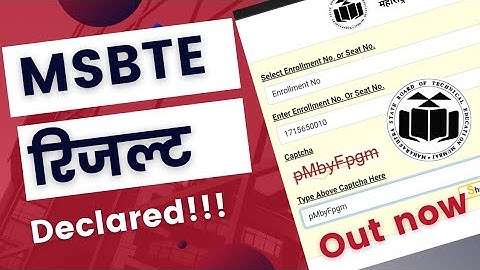 🔴MSBTE result declared check now