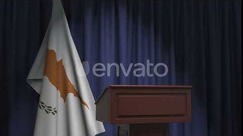 Flag of Cyprus and Speaker Podium Tribune | Motion Graphics - Envato elements