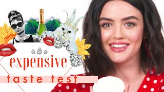 Lucy Hale Chews Her Gum So Loud, This is Basically an ASMR Video | Expensive Taste Test | Cosmo