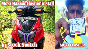 NTORQ hazaar light flasher install in stock hazaar switch 🤔🤔