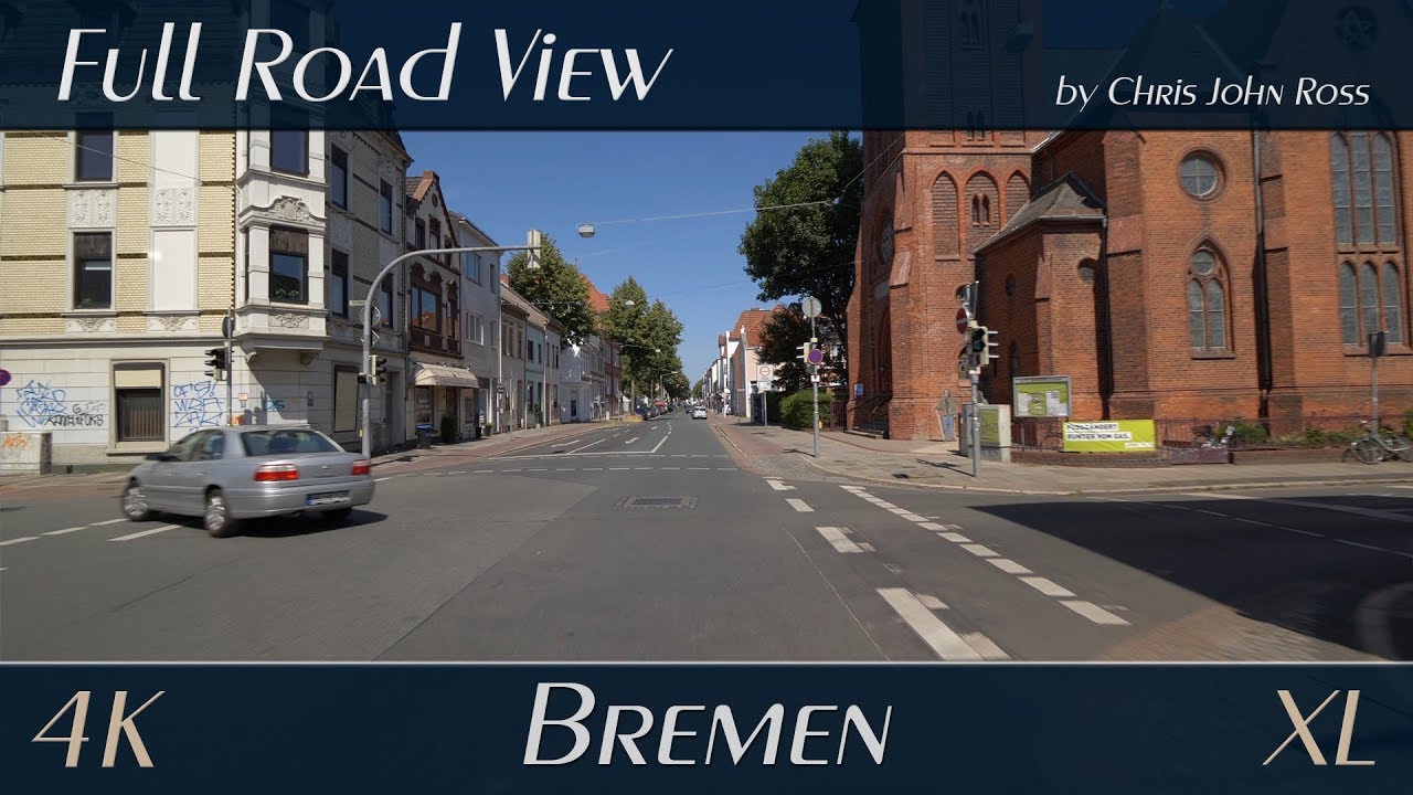 Bremen, Germany: Stadtfahrt in Kinoqualität / City Tour In Cinema Quality - 4K (2160p/60p) XL-Video
