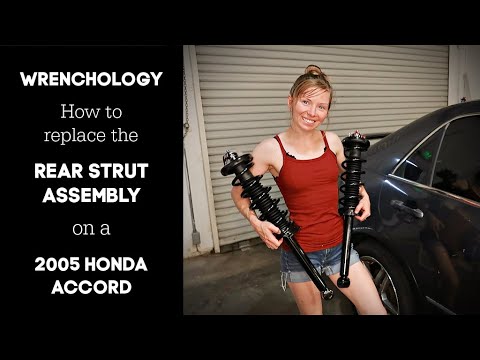 How to replace the Rear Strut Assembly on a 2005 Honda Accord - YouTube