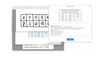 Converting tables with Mathpix Snip and editing them in-app