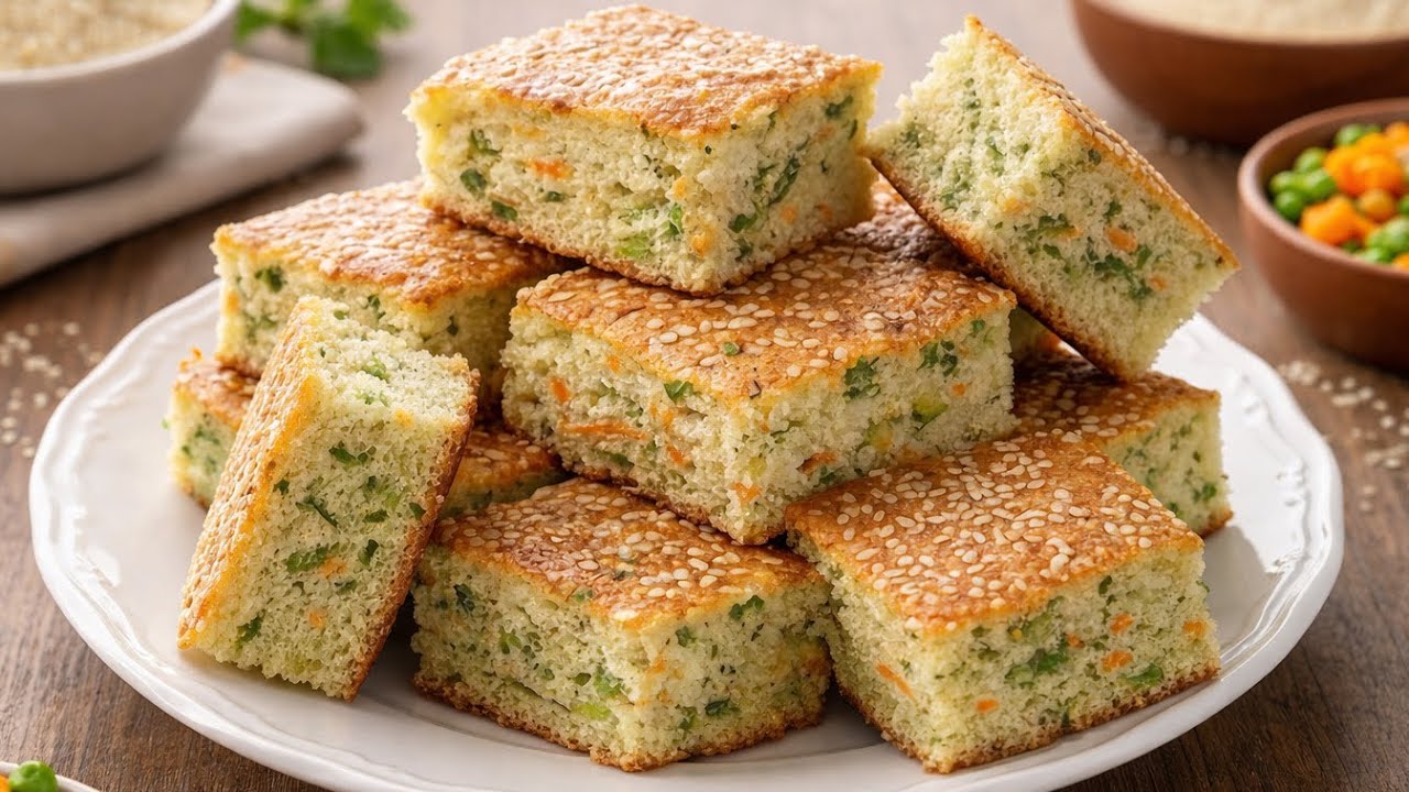 चाय के साथ ये नाश्ता मिल जाए तो मज़ा आ जाए | 1 कप सूजी और मटर से बना Soft नाश्ता | Less Oil 