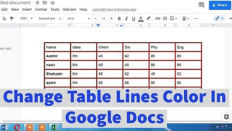 How To Change The Color Of Table Border Lines In Google Docs | Add Border line color in Google Docs