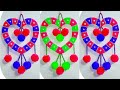 Diy how to make wall hanging torantutorial new design wall hanging tutorial out of wool and beads