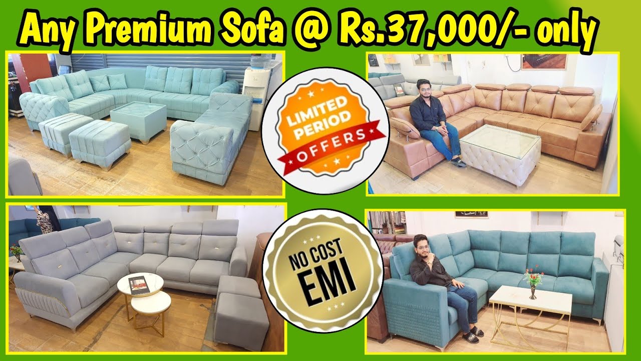 Premium Sofas మార్కెట్ ధర Rs.65,000/ మన ధర Rs.37,000/ EMI & Delivery Facility 