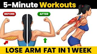 Lose Arm Fat, Back Fat In 1 Week ✔ Bra Bulge, Armpit Fat, Flabby Arms Fat ✔ 5 Min Standing Workout