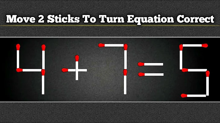 Move 2 Sticks To Turn  Equation Correct | Puzzles | riddles | matchstick #matchstick #matchstick