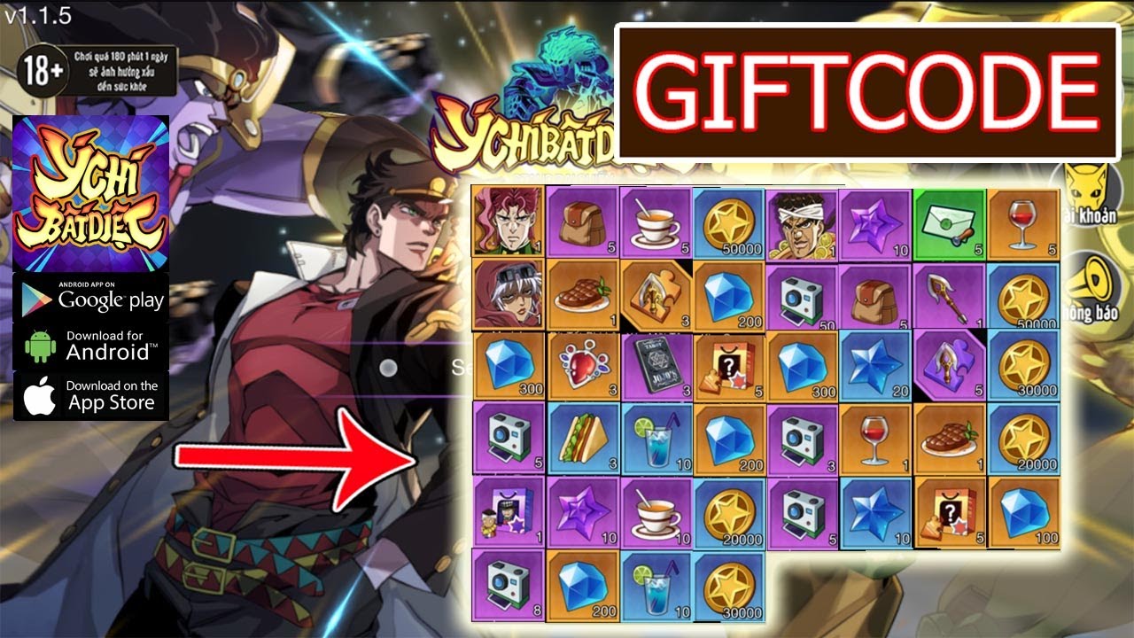 12 Giftcode Ý Chí Bất Diệt Stand Đại Chiến & Cách Nhập | Share Full Code Ý  Chí Bất Diệt Nhập Qua - Youtube