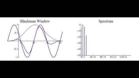 Leakage Effect of a Discrete Fourier Transform (Blackman Window)
