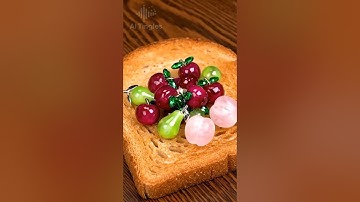 🥭🥝AI ASMR Spreading Glass Fruit on Toast #ASMR #Satisfying #SpreadingASMR #relaxingsound