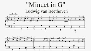Ludwig Van Beethoven - Minuet In G - Piano Sheet Music By Tatiana Hyusein