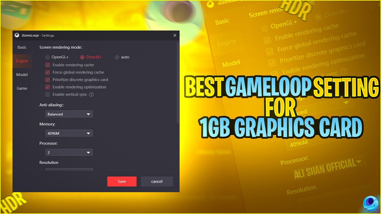 BEST GAMELOOP SETTING FOR 1GB GRAPHIC CARD IN 2023 PUBG 60 FPS WITH