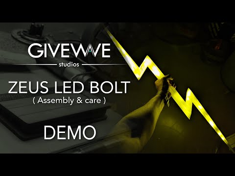 Zeus LED lightning bolt DIY kit ( DEMO )  @GiveWaveStudios