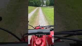 Riding a Coolster 110cc kids ATV