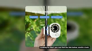 SEAMETAL Clip-On Car Fan 360° Rotatable 100-Speed Multi-Scene Portable Fan Long Service Life Lightwe